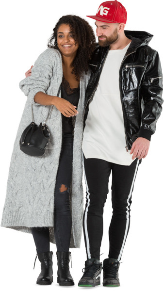 Happy couple standing image