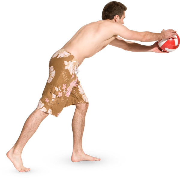 Man grabs the ball image