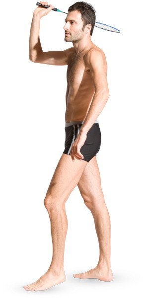 Man raises the paddle image