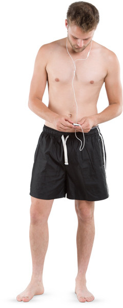 Man listening the mp3 image