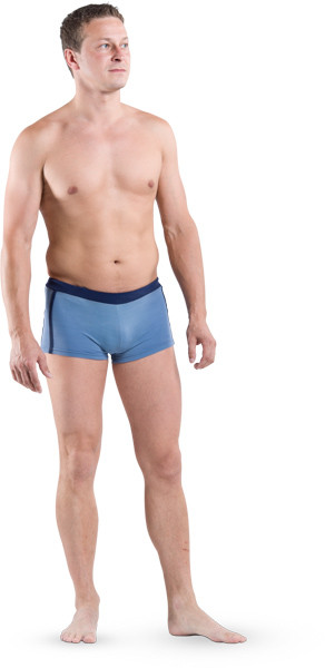 Man in blue swimwear image
