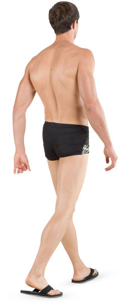 Man walking in black swimwear image