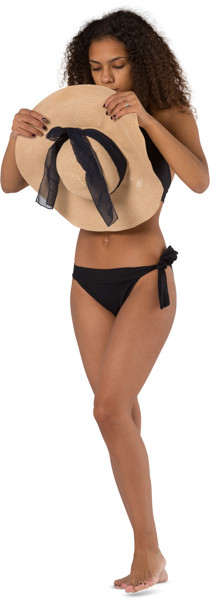 Girl looking at hat image