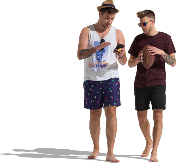 Man showing something on the phone image
