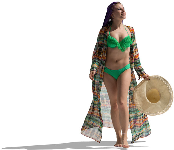 Young woman with dreadlocks image