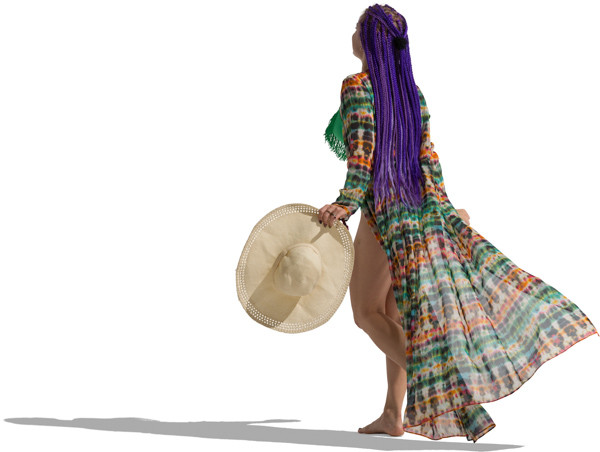 Girl in transparent summer dress image