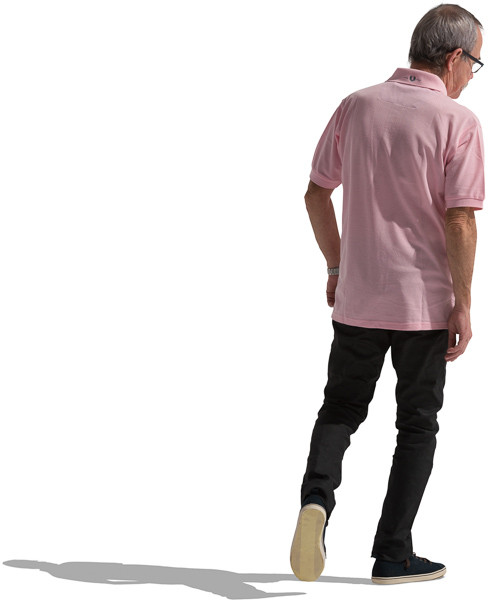 Walking older man image