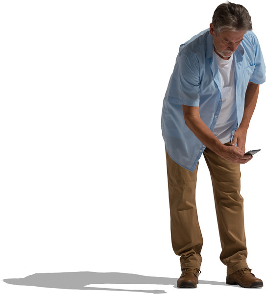 Man with phone image