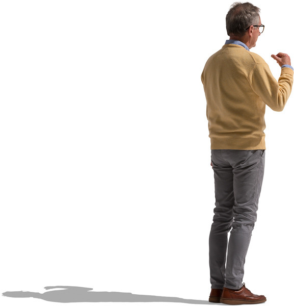 Standing older man image