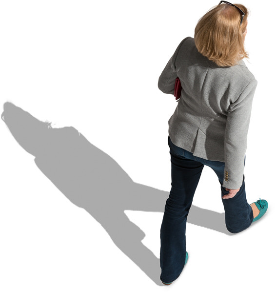 Walking older woman image