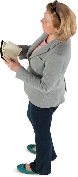 Woman with calendar image