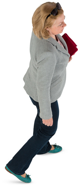 Walking with bag woman image