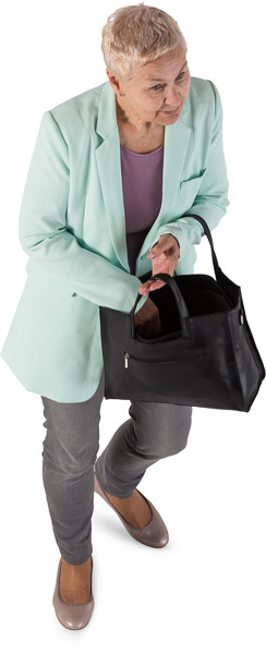 Woman with black bag image