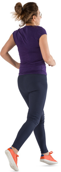 Runing woman in glasses image