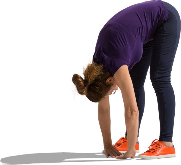 Woman in leggins stretching image