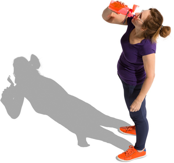 Drinking woman image