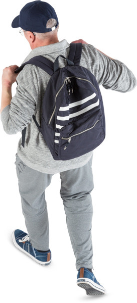 Walking man with backpack image