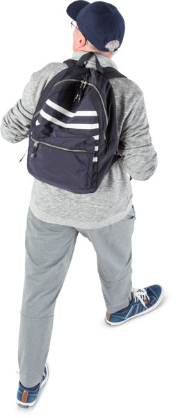 Adult man in sport clothes with backpack image