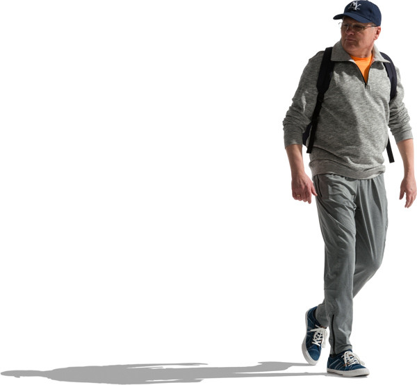 Walking man in gym suit image