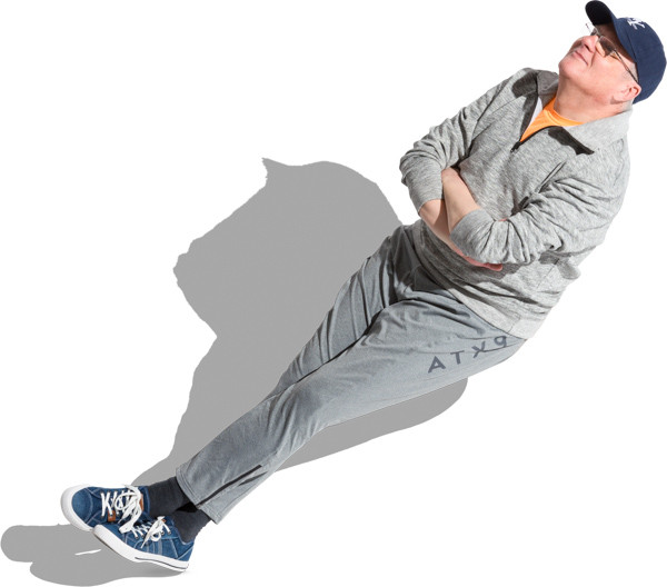 Sitting and relaxing man image