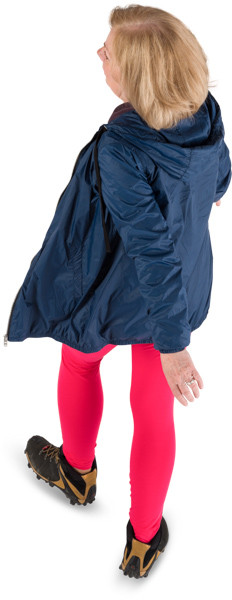 Walking woman in red trousers image