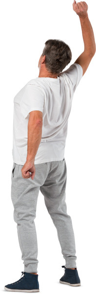 Man in white t-shirt image