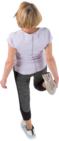 Woman stretching leg image