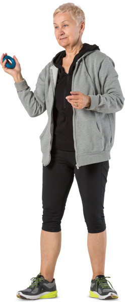 Mature woman with disc image
