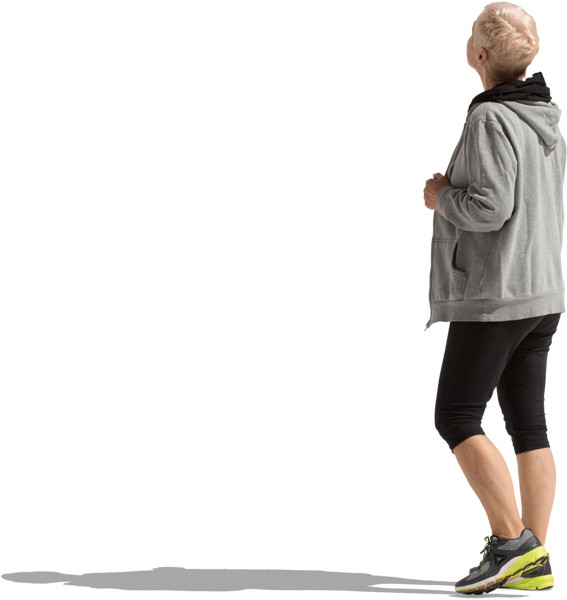 Woman looking upward image