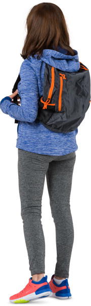 Standing woman with backpack image