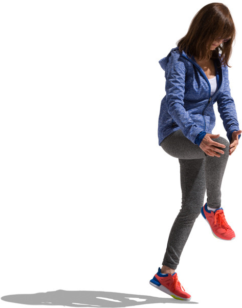 Woman practice jumping jacks image