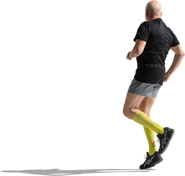 Runing senior man image
