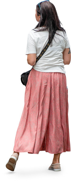 Adult woman standing backwards image