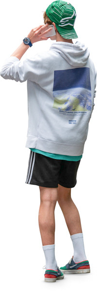 Teenager talking on the phone image